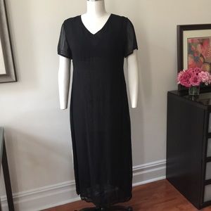 CW Black Semi-Sheer Dress in black, size 12.